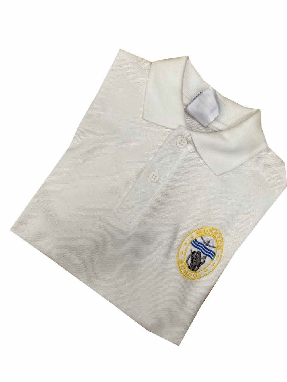 JWB Unisex White Poloshirt Inc Embroidered Logo