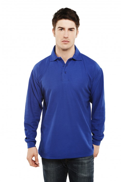Long Sleeve Pique Polo Shirt